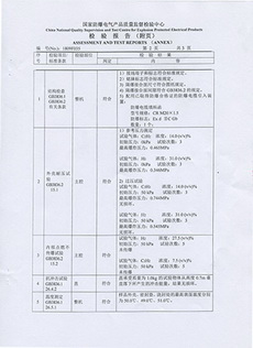 防爆合格證檢驗證書